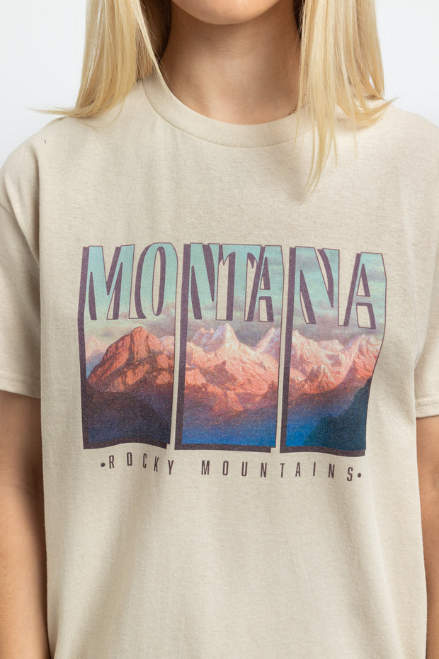 Daisy Street T-Shirt With Vintage Montana Print