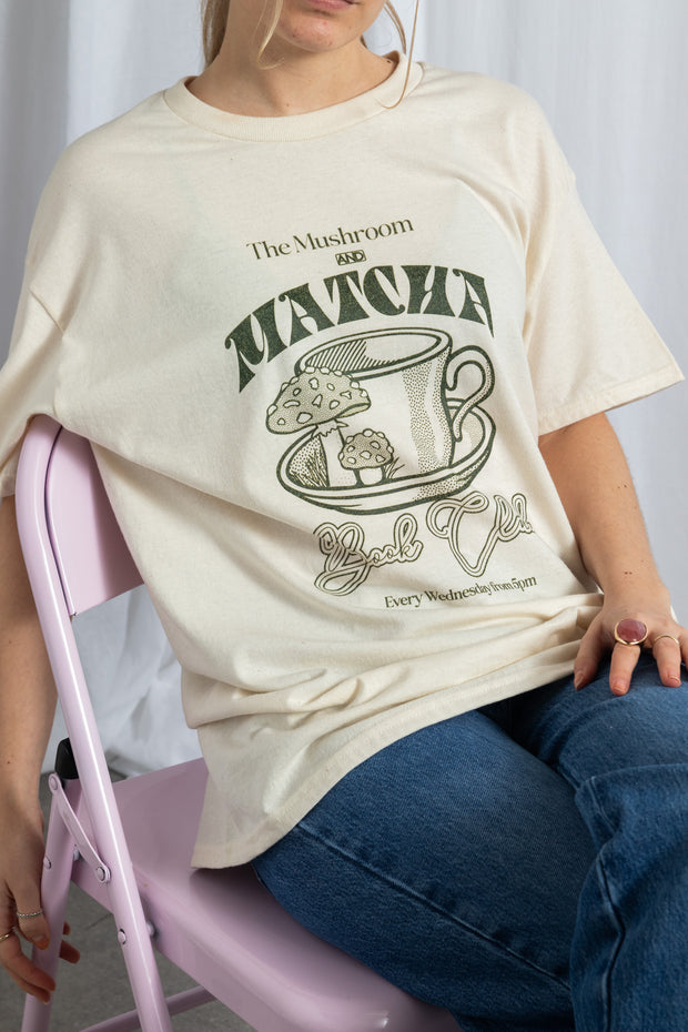 Daisy Street Matcha Book Club Oversized Tee