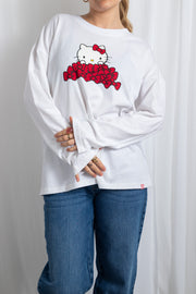 Daisy Street Hello Kitty Long Sleeve T-Shirt With Bow Graphic