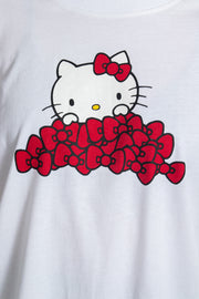 Daisy Street Hello Kitty Long Sleeve T-Shirt With Bow Graphic