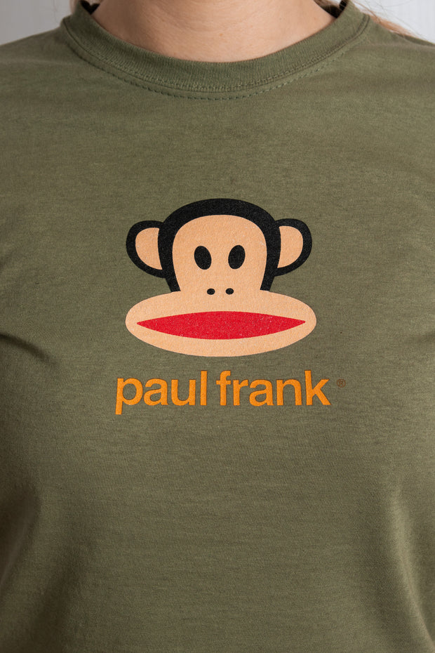 DAISY STREET X PAUL FRANK JULIUS CLASSIC OLIVE BABY TEE