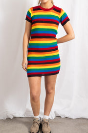 Daisy Street Rainbow Knit Jumper Dress