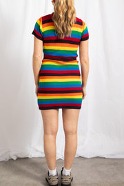 Daisy Street Rainbow Knit Jumper Dress