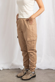 Daisy Street Beige Cuffed Cargo Pants