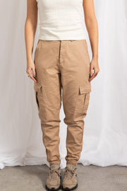 Daisy Street Beige Cuffed Cargo Pants