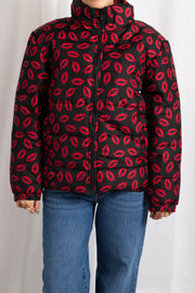 Daisy Street Lips Puffer Jacket