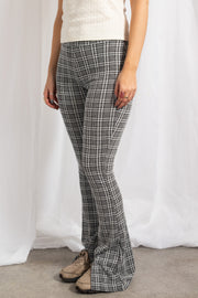 Daisy Street Split Leg Check Flared Leggings