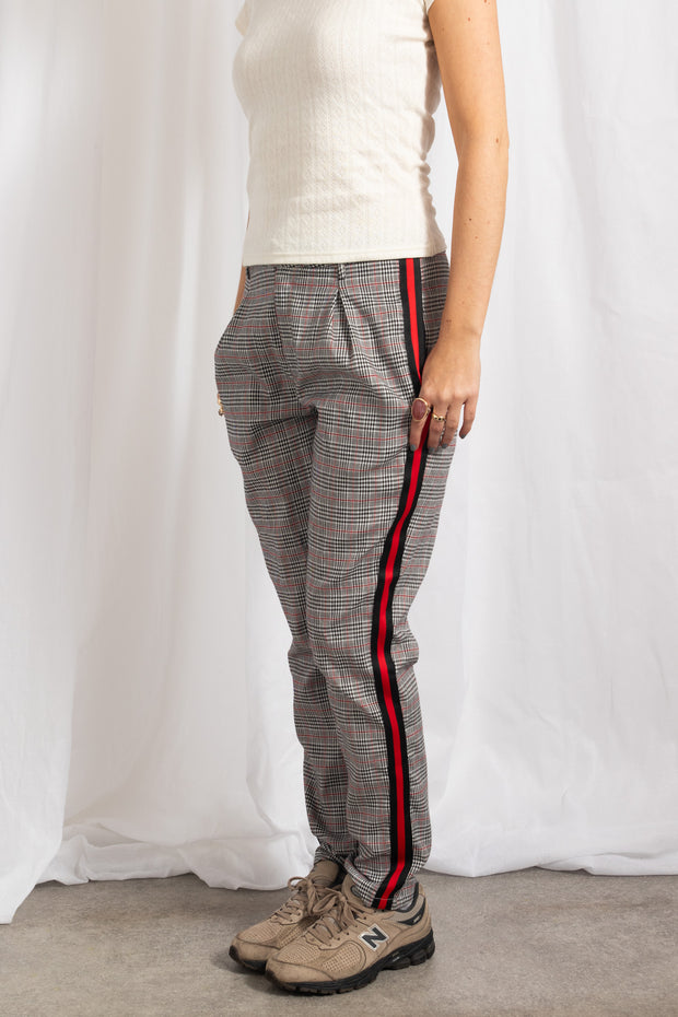 Daisy Street Check Trousers With Side Stripe