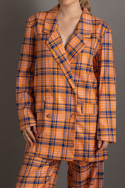 Daisy Street Checked Blazer In Boyfriend Fit