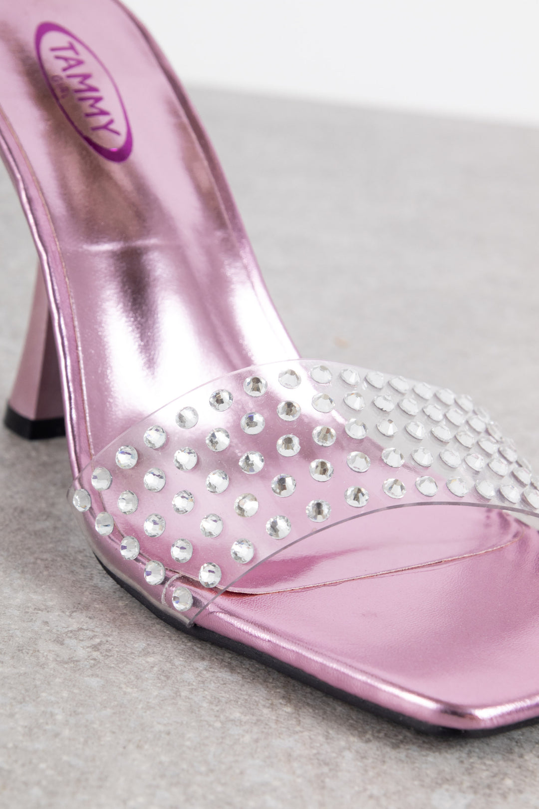 Womens pink heeled sandals sales