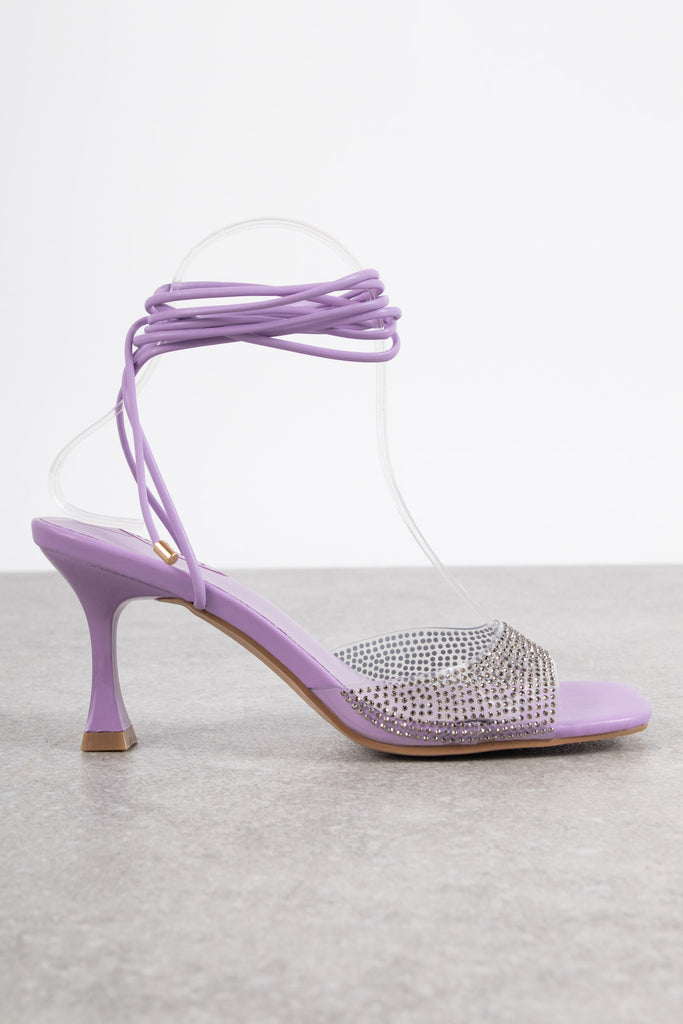 Lilac hotsell sandals heels