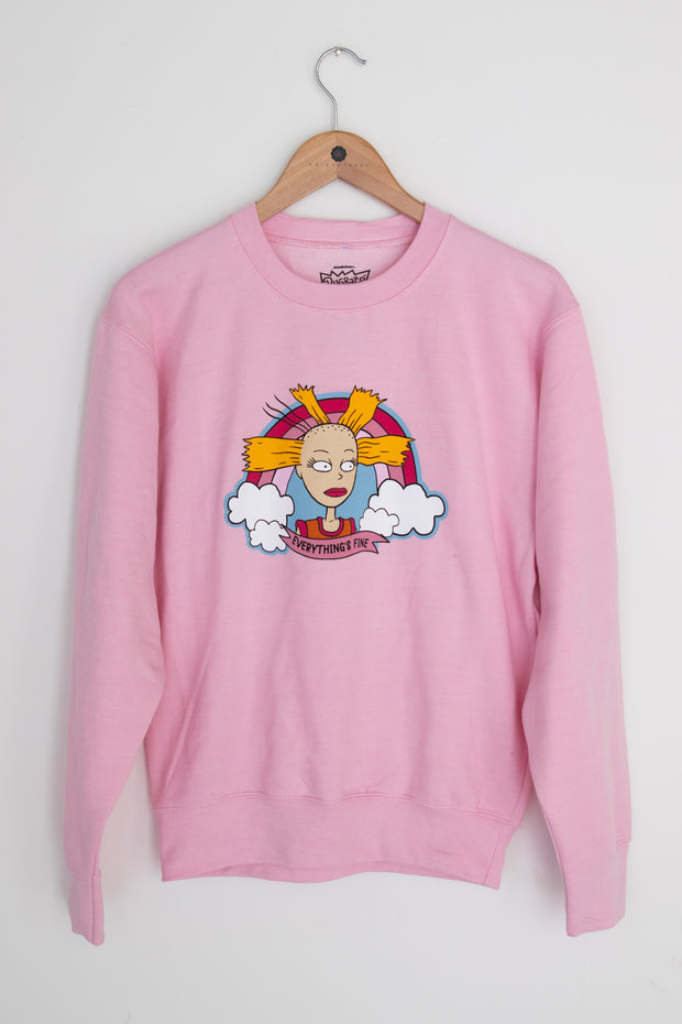 Daisy Street Cynthia Graphic Sweatshirt in Pink