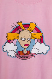 Daisy Street Cynthia Graphic Sweatshirt in Pink