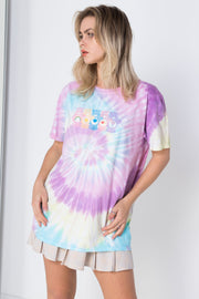 Daisy Street Licensed T-Shirt With Tie-Dye Care Bears Print