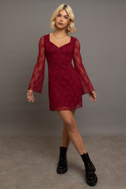 Daisy Street Red Lace Mini Dress