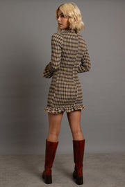 Daisy Street Shirred Long Sleeve Mini Dress