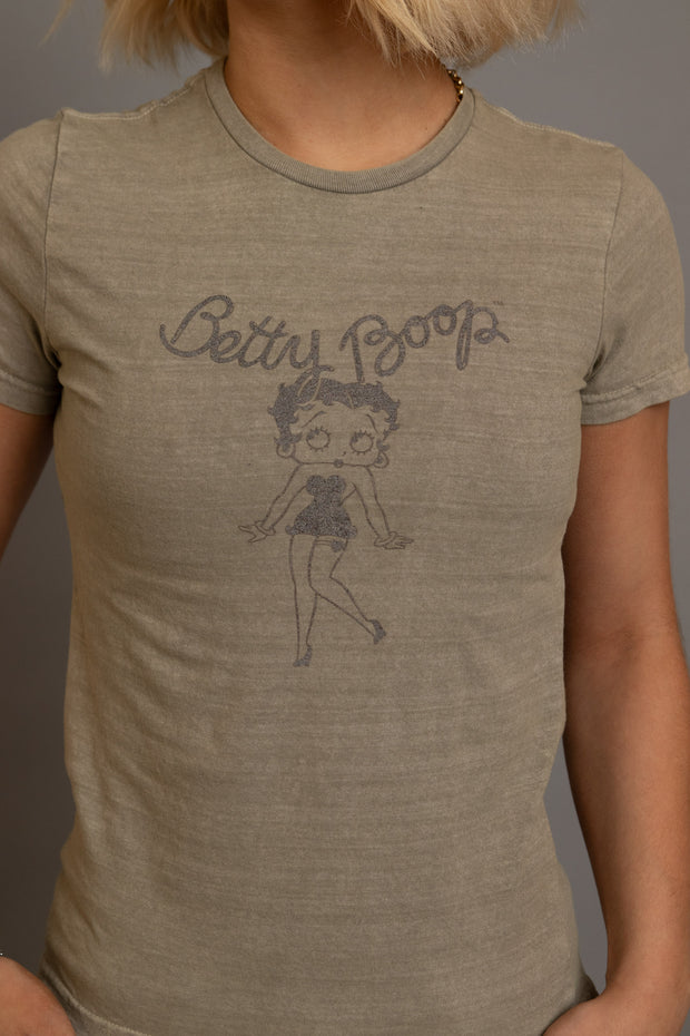 Daisy Street Betty Boop Washed Fitted Tee