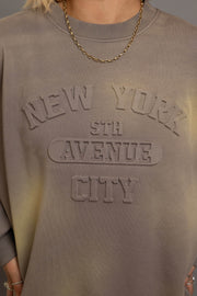 Daisy Street Crew Neck Sweat With Embossed Text