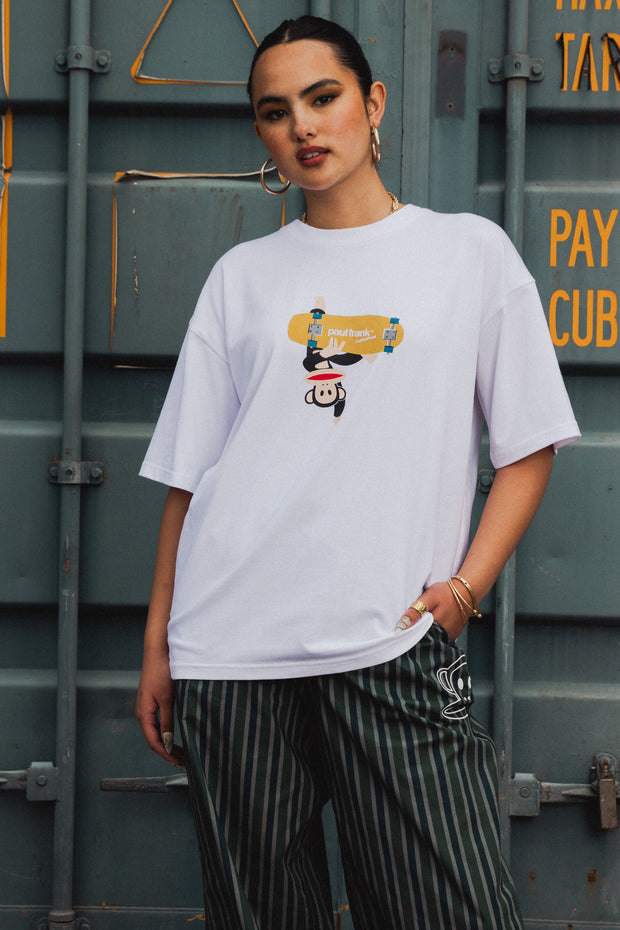 DAISY STREET X PAUL FRANK OVERSIZED SKATEBOARD TEE