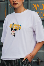 DAISY STREET X PAUL FRANK OVERSIZED SKATEBOARD TEE