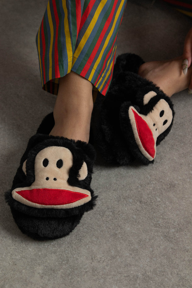 DAISY STREET X PAUL FRANK FLUFFY SLIPPERS