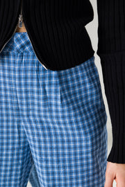 Daisy Street Trousers in Blue Check