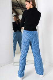 Daisy Street Trousers in Blue Check