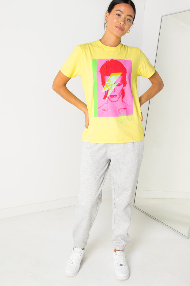 Daisy Street Relaxed T-Shirt with Bowie Print