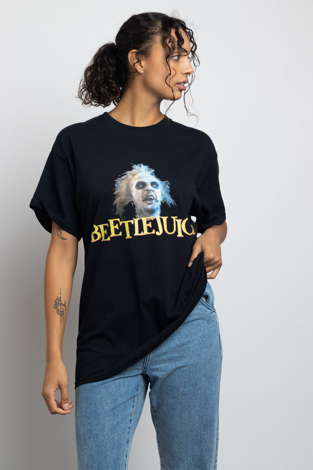 Daisy Street Relaxed T-Shirt with Beetlejuice Graphic