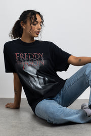 Daisy Street Relaxed T-Shirt with Freddy Vs Jason Graphic
