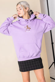 Daisy Street Oversized Hoodie with Thug Life Pony Print