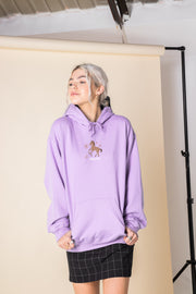 Daisy Street Oversized Hoodie with Thug Life Pony Print