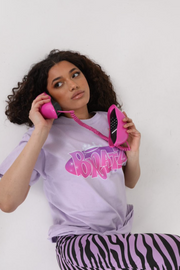 Daisy Street X Bratz Relaxed T-Shirt with Logo in Gradient Fuschia